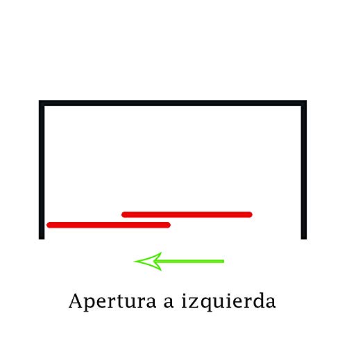Mampara de Ducha MODULAR Frontal Sencilla - 1 Hoja FIJA + 1 Hoja CORREDERA. Con Tratamiento EASY-CLEAN. (110 cm, SERIGRAFIADA)